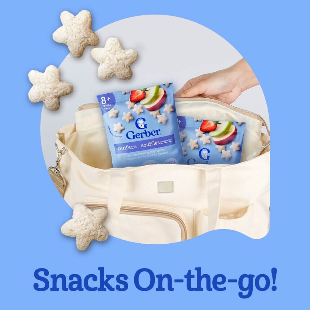 Gerber Puffs To Go Fraise Pomme | 8 mois et plus