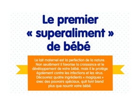 Le premier « superaliment » de bébé