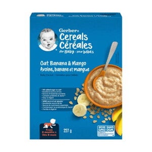 Gerber® Oat Banana and Mango Baby Cereal  