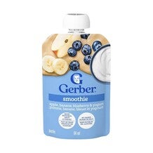 Apple Banana Blueberry Yogurt Purée, Made With Real Fruit and Yogurt