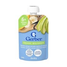 GERBER Banana, Mango, Quinoa, Avocado, with Vanilla Purée
