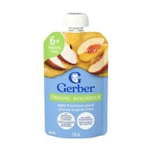 Gerber Organic Apple & Summer Peach Purée