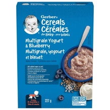 Gerber Multigrain Yogurt and Blueberry Baby Cereal