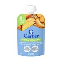 Gerber® Organic Mango, Peach, Carrot, Sweet Potato & Oatmeal Purée
