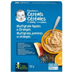 Gerber Multigrain Apples and Oranges Toddler Cereal