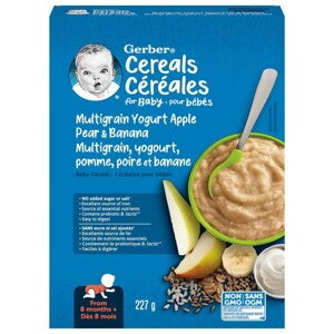 Gerber Multigrain Yogurt, Apple, Pear Baby Cereal