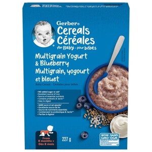 Gerber Multigrain Yogurt and Blueberry Baby Cereal