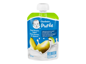 Pear Banana Yogurt Puree Made with Real Fruit and Yogurt