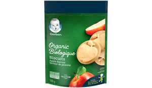 gerber organic, apple biscuits, toddler, snack