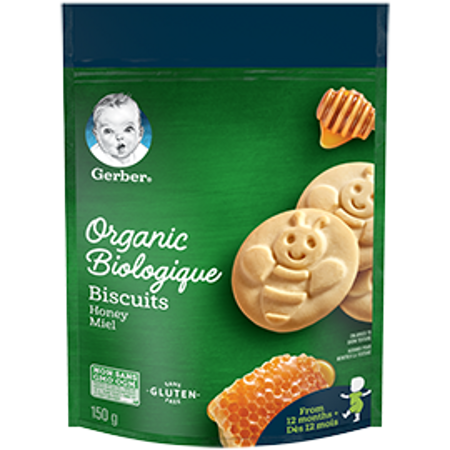 Gerber® Organic Biscuits, Honey Flavour