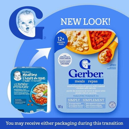 GERBER Lil' Entrées® Mashed Potatoes & Gravy with Roasted Chicken