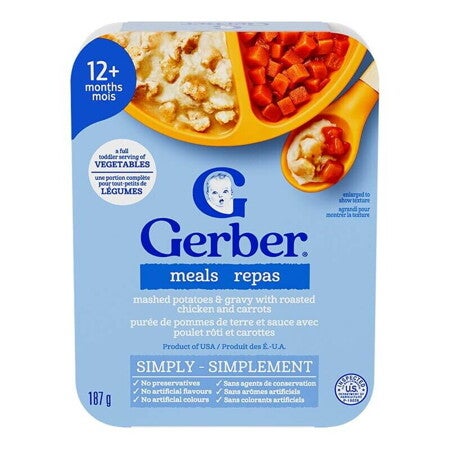 GERBER Lil' Entrées® Mashed Potatoes & Gravy with Roasted Chicken