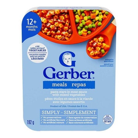 GERBER Lil' Entrées® Pasta Stars in Meat Sauce