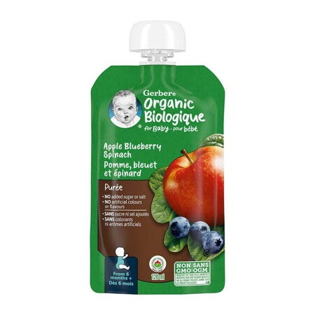 Gerber Organic Apple Blueberry Spinach