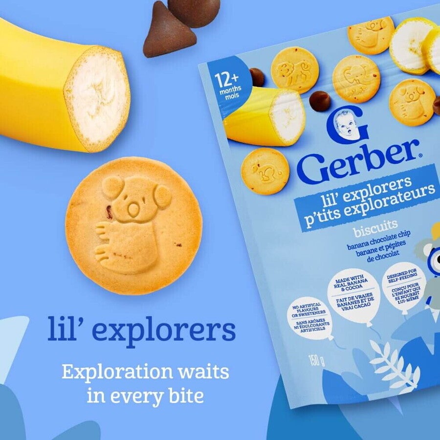 GERBER Lil' Explorers, Banana & Chocolate chip