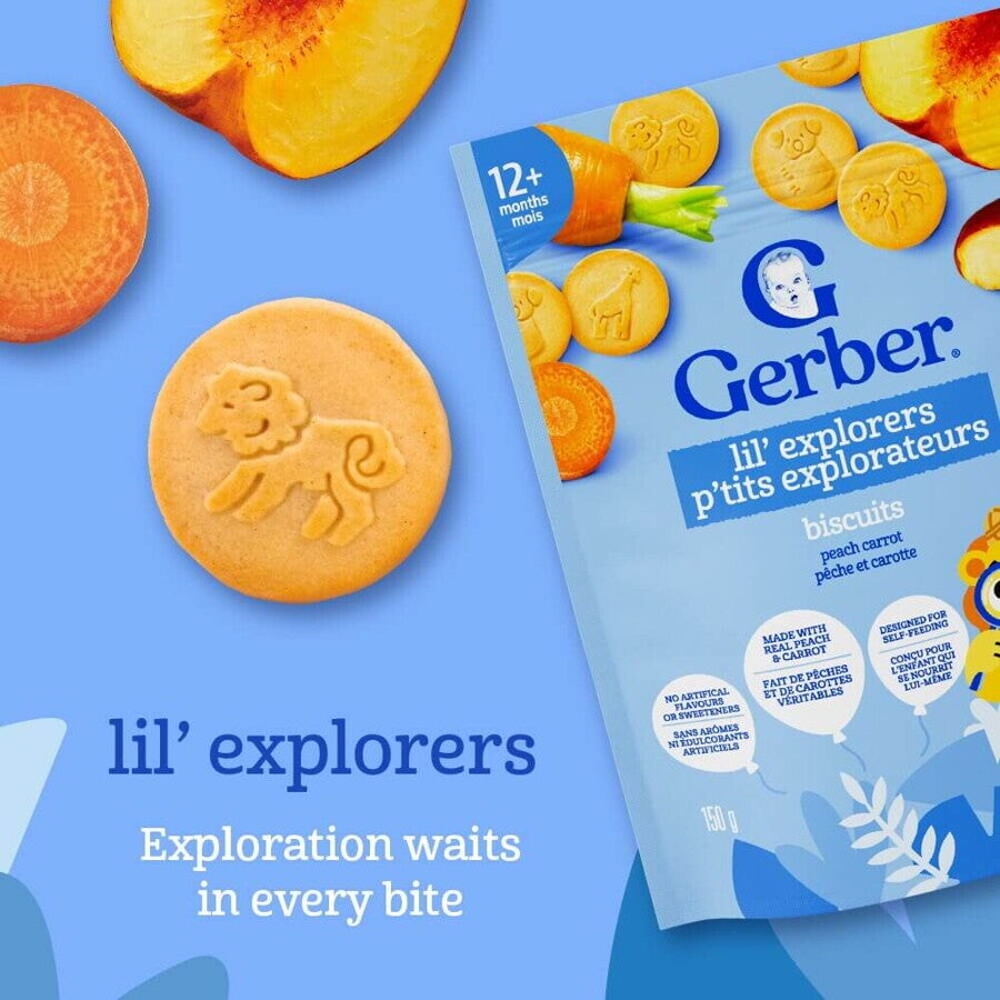 GERBER Lil' Explorers, Peach & Carrot