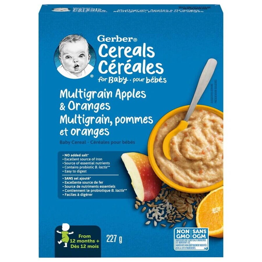Gerber Multigrain Apples and Oranges Toddler Cereal