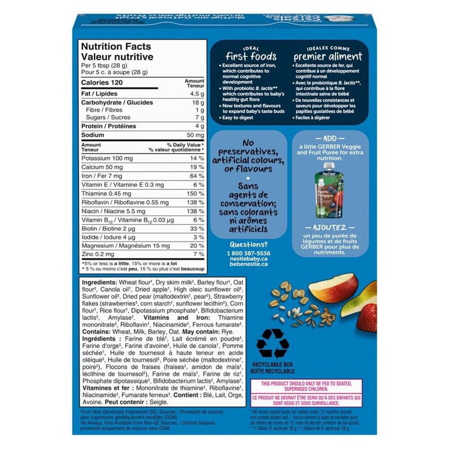 Gerber Multigrain Oatmeal and Fruit Baby Cereal