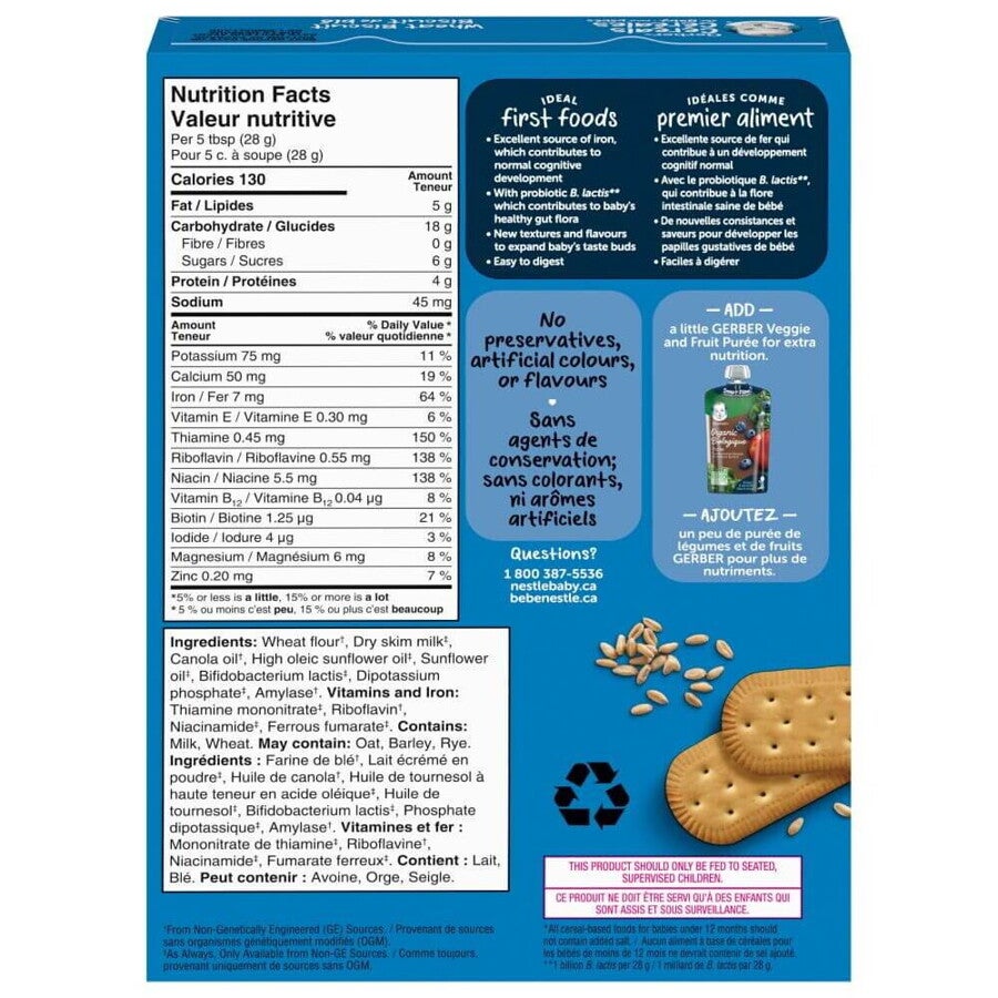 Gerber Wheat Biscuit Cereal Push