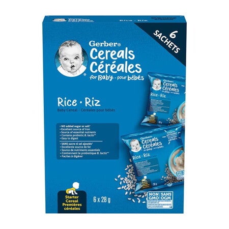 Gerber® Rice Baby Cereal, Sachets