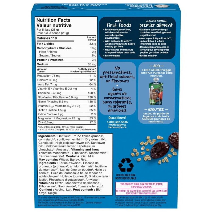 Gerber Oat Prune Baby Cereal