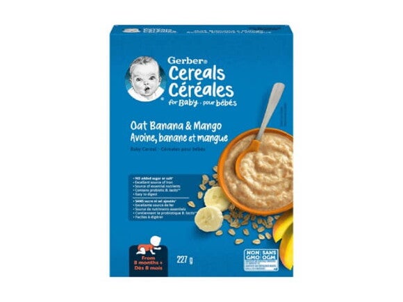Gerber® Oat Banana and Mango Baby Cereal 