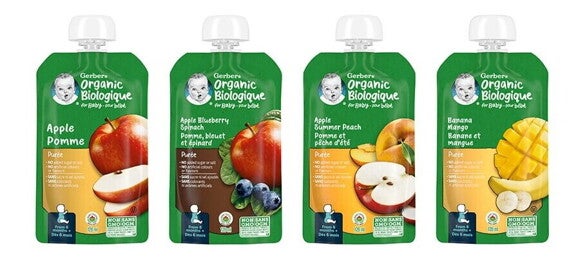 Gerber purees from around 6+ months & up