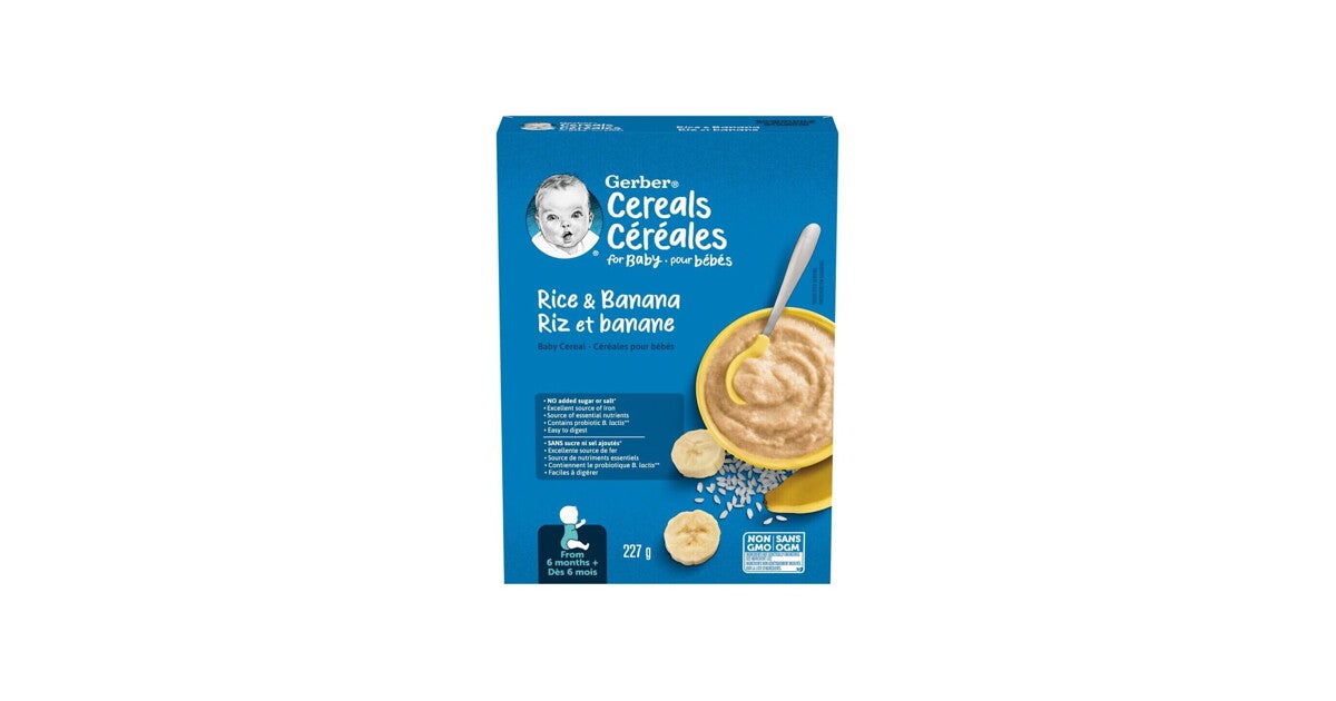 Céréales Gerber® pour bébés Riz et banane Nestlé Bébé & moi — free download